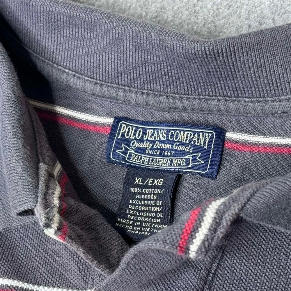 VTG Ralph Lauren Polo Jeans Co Polo Shirt‎ Men's XL American Flag Embroidered